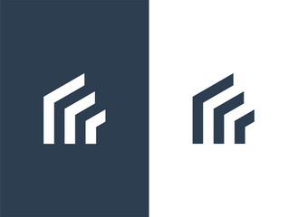 letter R roof or roof signal logo concept vector icon