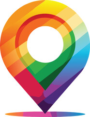 Fototapeta premium colourful location icon