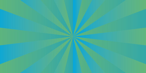 Sunbeam sunburst blue retro background with rays texture background.
