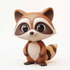 Naklejka premium 3D icon of racoon