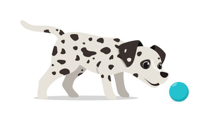 happy cute dalmatian dog with good quality and design