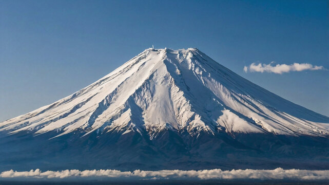 ai generated centered simetrical photo of mount fuji japan, HD