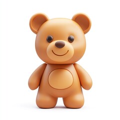 A cartoon teddy bear with a big smile on its face