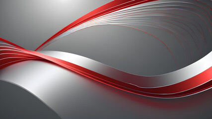 red silver shining  3d waves abstract background having space for text, for banner poster backdrop web header design