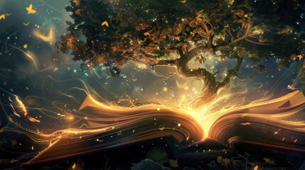 Enchanted Book and Tree