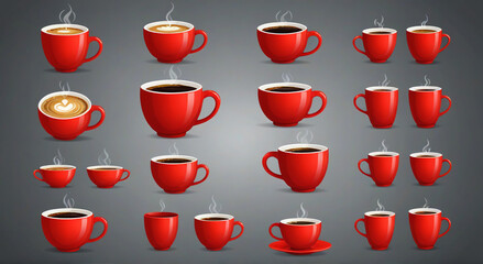 set of red and black shields