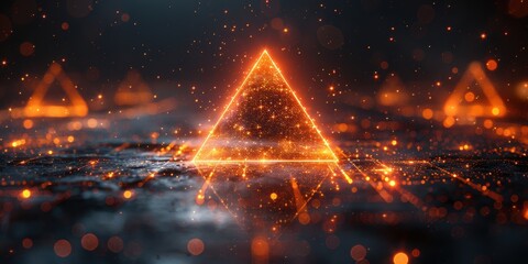 Glowing Triangle Abstract