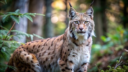 Obraz premium lynx walking in a forest