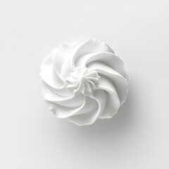 White Whipped cream isolated on white background
