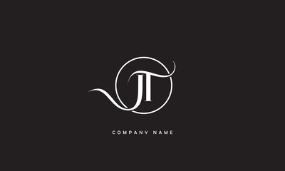 JT, TJ, J, T Abstract Letters Logo Monogram