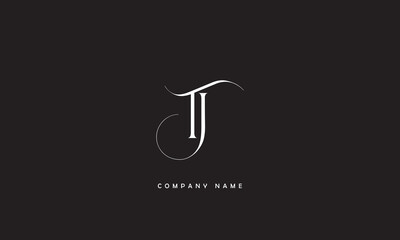 JT, TJ, J, T Abstract Letters Logo Monogram