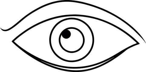 Obraz premium Minimalist Line Art Illustration Of An Eye Symbol
