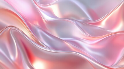 Fototapeta premium Pastel Pink and Lavender Wavy Lines Background Mimicking Flowing Fabric.