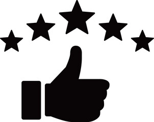 星とサムズアップの手によるsnsアイコン