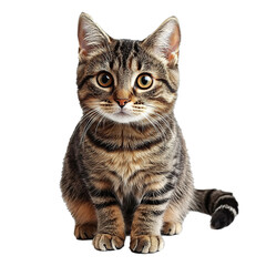 Obraz premium Cats Transparent Isolated White Background Shoot
