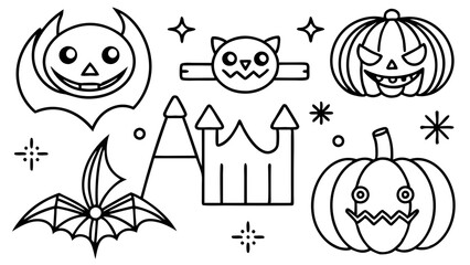 Simple and clean design with bold lines and shapes Minimalist Halloween