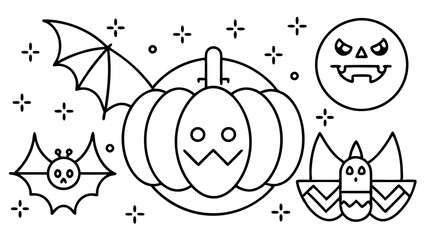 Simple and clean design with bold lines and shapes Minimalist Halloween