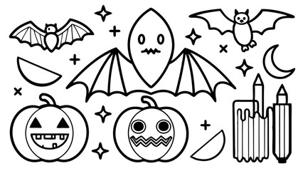 Simple and clean design with bold lines and shapes Minimalist Halloween