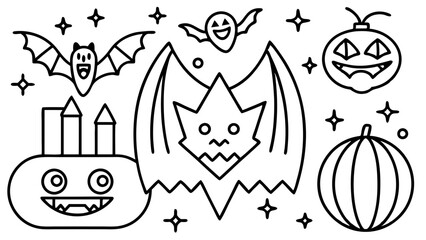 Simple and clean design with bold lines and shapes Minimalist Halloween