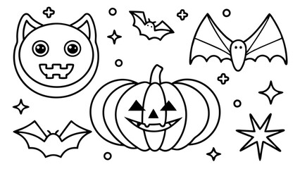Simple and clean design with bold lines and shapes Minimalist Halloween