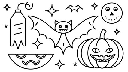 Simple and clean design with bold lines and shapes Minimalist Halloween