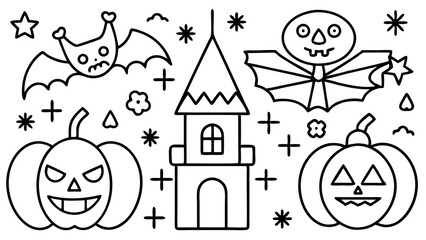 Simple and clean design with bold lines and shapes Minimalist Halloween