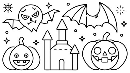 Simple and clean design with bold lines and shapes Minimalist Halloween