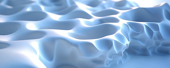 Obraz premium Closeup of snow dunes with an abstract, flowing texture. A winter wonderland with a soft, blue color scheme.