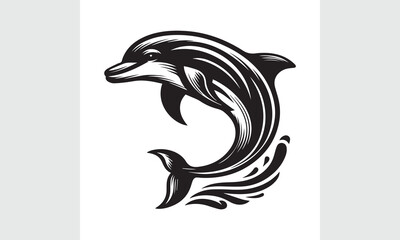 Dolphin vector, Dolphin silhouette icon