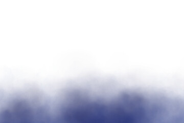 Abstract floating blue smoke on transparent background, ethereal mist effect, isolated wisps of vapor, creative smoke art, serene blue cloud