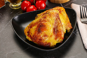 Roasted chicken thigh with spices