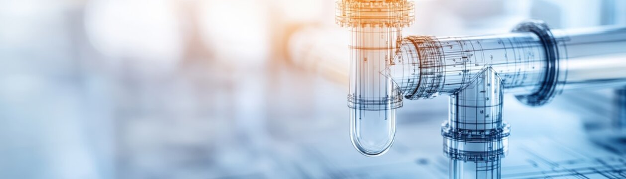 aboratory equipment featuring a pipette and glass tube alongside clear plastic tubing, ideal for scientific concepts.
