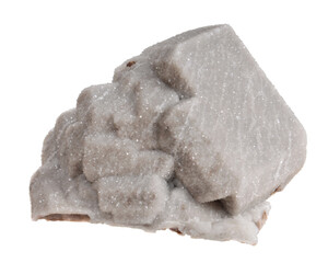 Large block-growth calcite crystal covered with a fine-crystalline quartz crust from Bor Pit,...