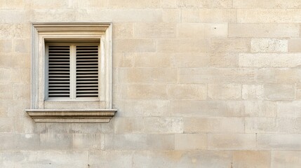 Fototapeta premium A sleek outdoor air conditioning unit is installed on the exterior wall, harmoniously blending with the vibrant greenery around it