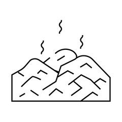 landfill gas biogas line icon vector. landfill gas biogas sign. isolated contour symbol black illustration