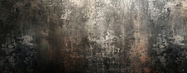 Fototapeta premium Distressed black and white texture background with soft brownish-gray highlights