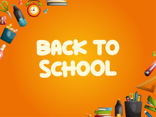 orange back to school background