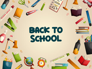 back to school banner illustration
