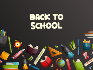 back to school background doodle