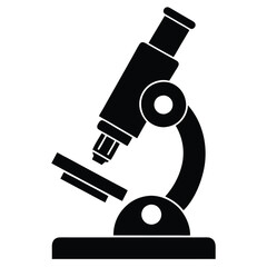 Microscope Vector Illustration Icon - Colorful Line Art Logo.