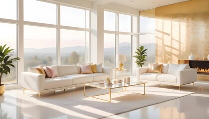 Photo interior modern design room 3d illustration
