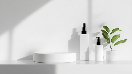 Elegant and Minimalistic Product Mockups Featuring Natural Elements, Shadows, and Modern Designs for Enhanced Visual Branding