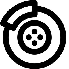 brake black outline icon