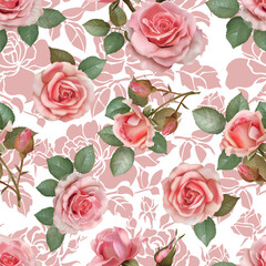 Lovely and Beautiful Spring Flowers Pattern for Fabric, Wallpaper, and More