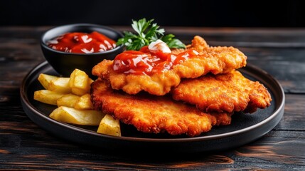 Fototapeta premium Schnitzel - Traditional Austrian food