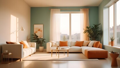 Fototapeta premium Photo interior modern design room 3d illustration