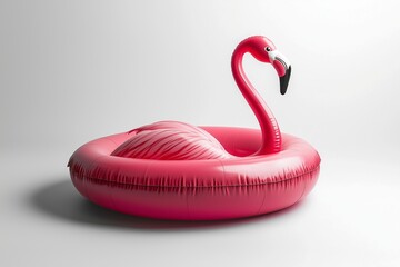 Bright Pink Flamingo Float Symbolizing Summer Fun and Relaxation