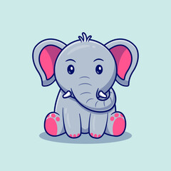 Cute Elephant Vector Illustrations