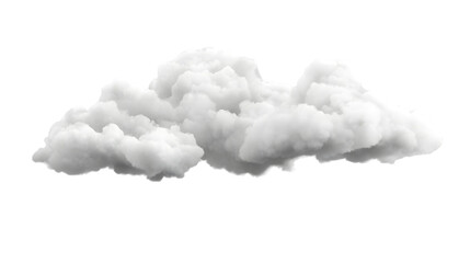 White clouds isolated on transparent background