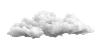 White clouds isolated on transparent background